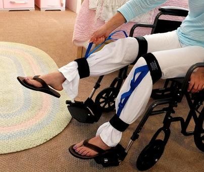 Nylongewebe-Bein hebt medizinische Kniestütze mit Nackenband mit Halterung an