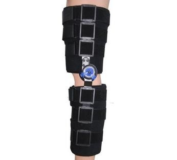 XS S M L Post Op Adjustable lagerte Kniestütze mit Metallunterstützung schwenkbar